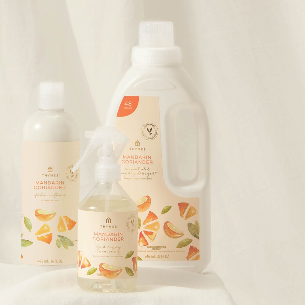 Thymes Mandarin Coriander Fabric Softener to Soften Fabric featured with Mandarin Coriander Laundry Collection image number 2